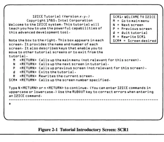 Figure 2-1 Tutorial Introductory Screen: SCRI 