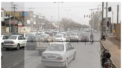 Figure 2.Determining the amount of motorcycle deviation from the center lane 
