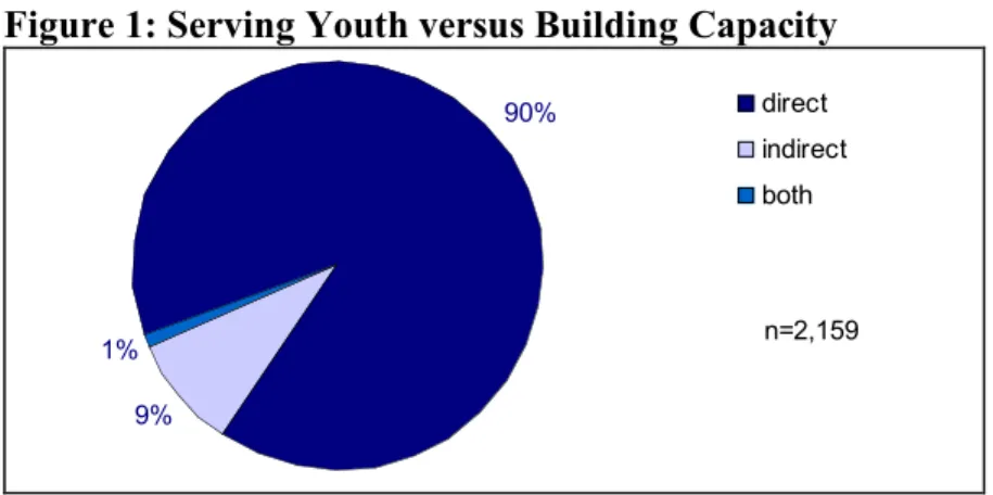 Figure 1: Serving Youth versus Building Capacity 