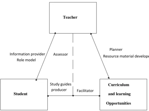figure 4. The roles of the teacher in the  context of the teacher/ 