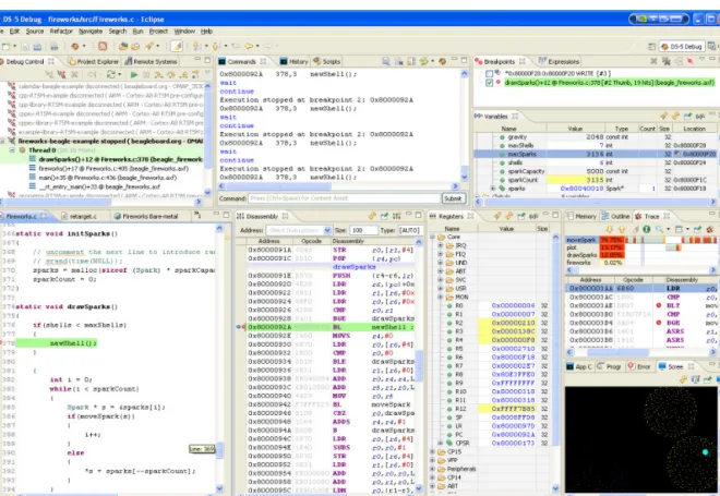 Figure 3-2 DS-5 Debugger A full list of the hardware platforms that are supported by DS-5 is available from 
