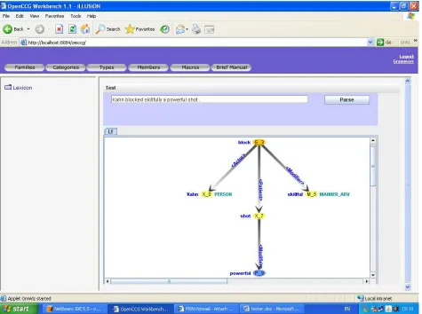 Figure 4 A snapshot of validation system in Open CCG Workbench 