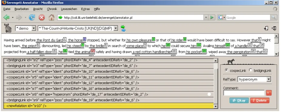 Figure 2: Serengeti’s User Interface.