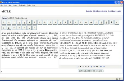 Figure 1. Screenshot of the on-line corrector interface dedicated to novice users. 