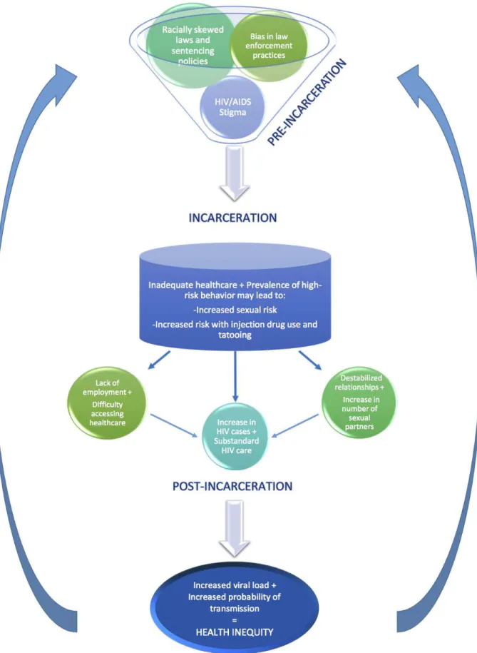 Figure 1. Cycle of social inequities contributing to racial disparities in HIV/AIDS rates 