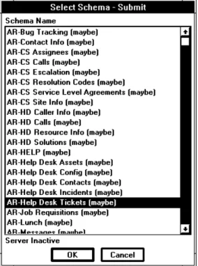 Figure 2-5 Selecting a Schema