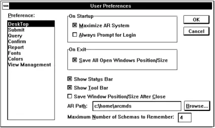 Figure 2-9 User Preferences - Desktop