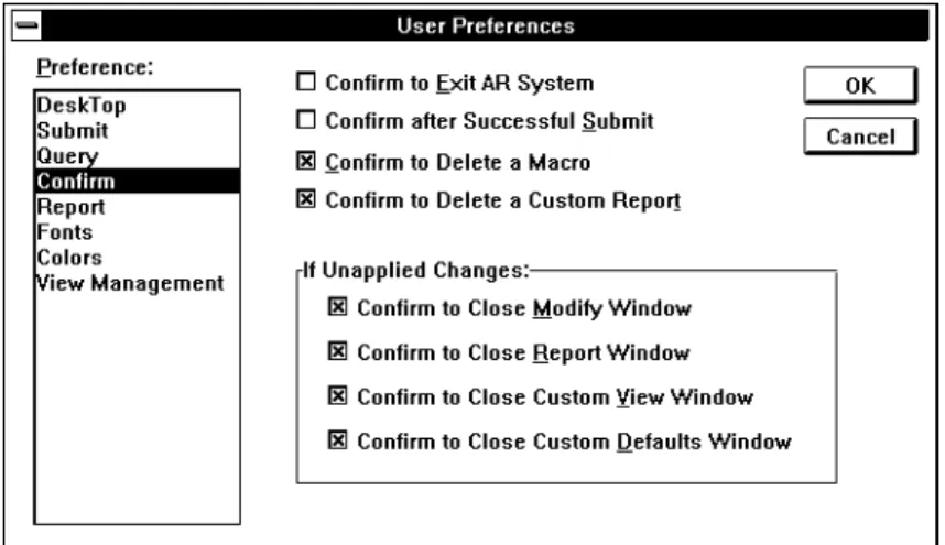 Figure 2-12 User Preferences - Confirm