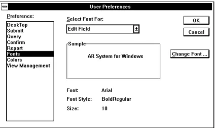 Figure 2-14 User Preferences - Fonts