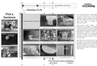 Fig. 3. Storytelling tool in the web.