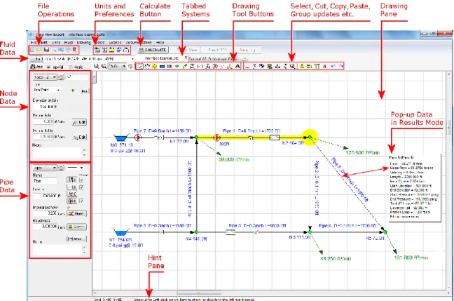 Figure 2  Pipe Flow Expert interface 
