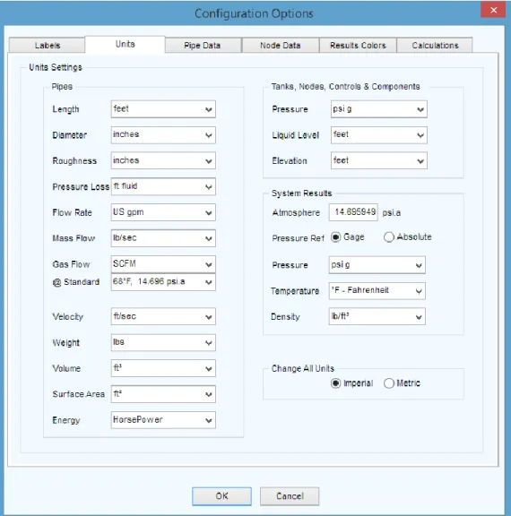 Figure 26  Configuration Options - Units Tab 
