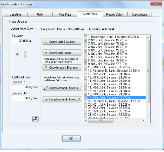 Figure 28  Configuration Options - Node Updates Tab 