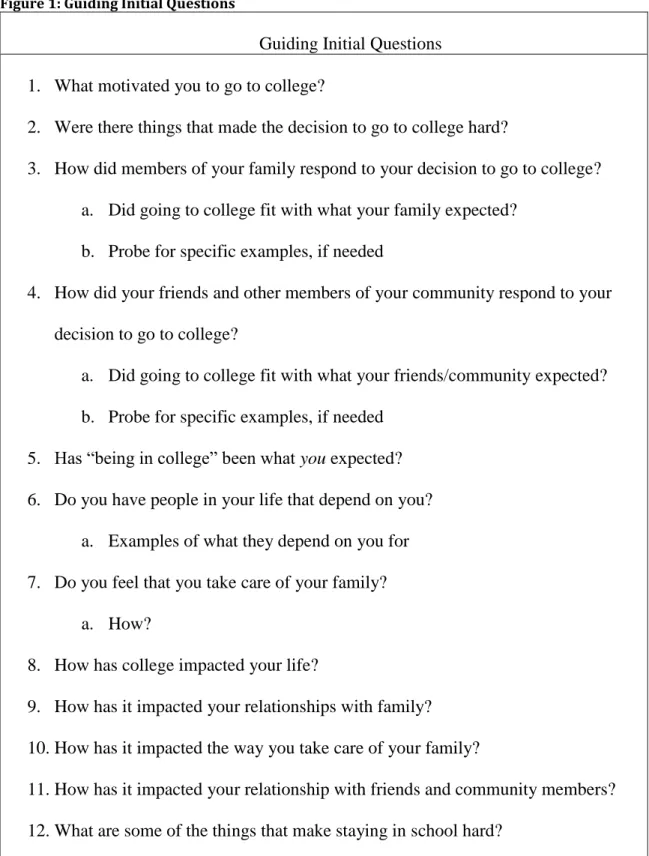 Figure 1: Guiding Initial Questions 