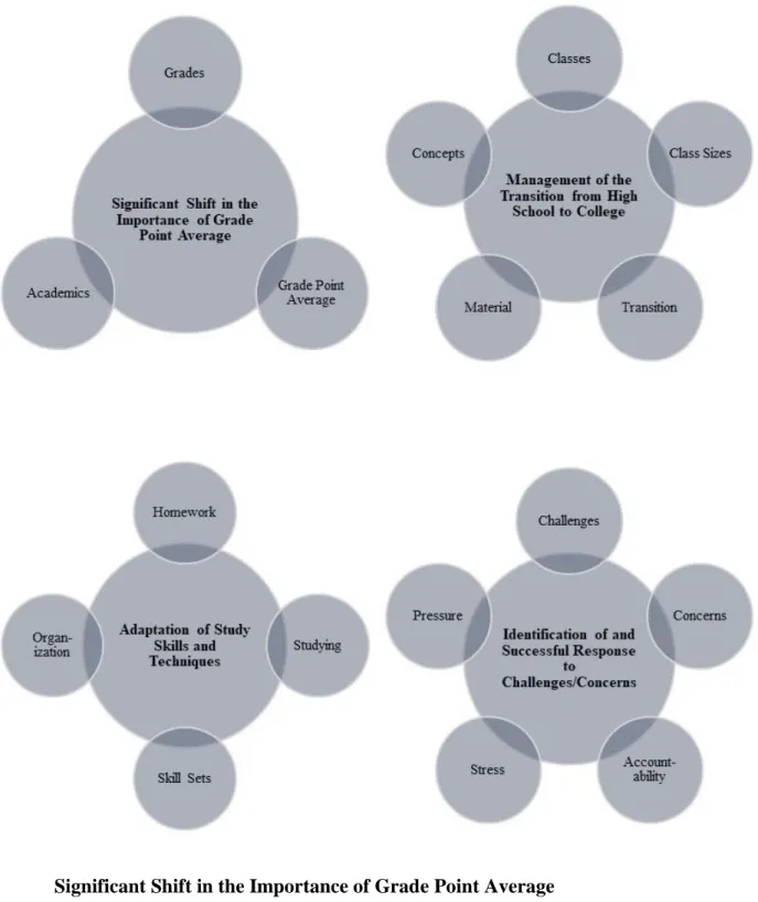 Figure 4-2: Node Clusters for Adjustment of their Academic Approach and Expectations 