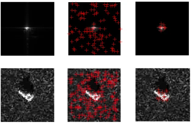 Figure 1. From the segmented radar image, we compute the SIFT keypoints. In this way, we ﬁlter out