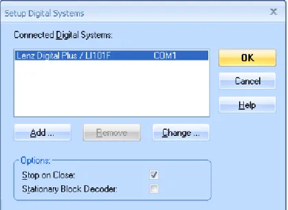 Diagram 3: Setup Digital Systems dialog 