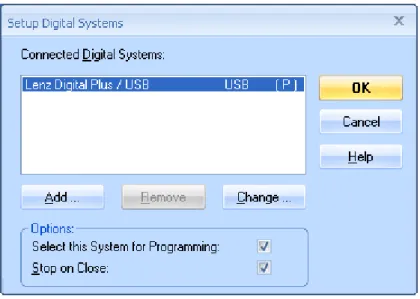 Diagram 4: Setup Digital Systems dialog 
