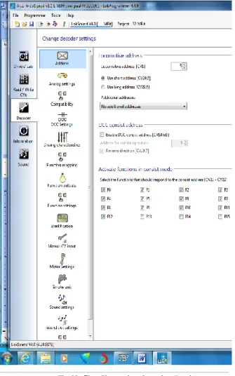 Fig. 23.: The „Change decode settings“ register 