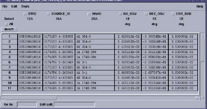 Figure 14: The content of jmx2 obs res.fits file.