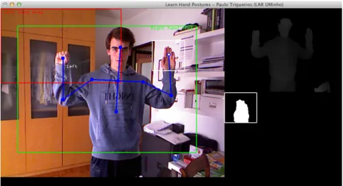 Fig. 7. Application interface for the posture learning and training system 