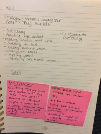 Figure 4: An example of observation notes. 