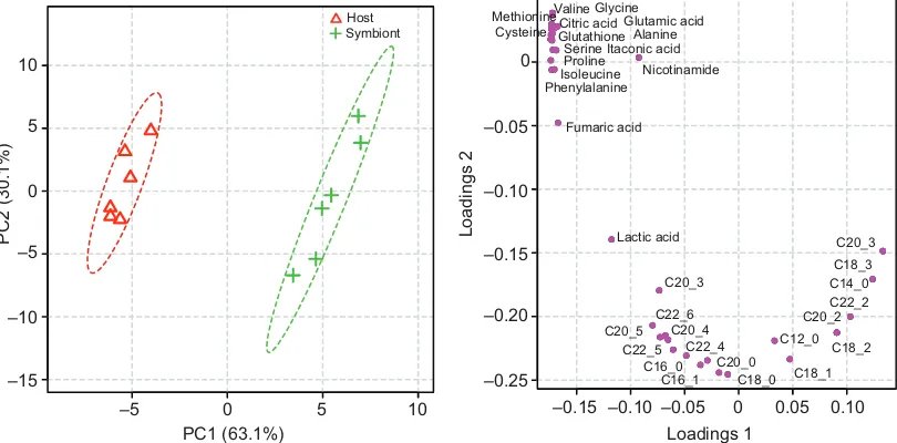 Fig. 2). Metabolite profiles of the 6-day controls and 0-day pre-heat