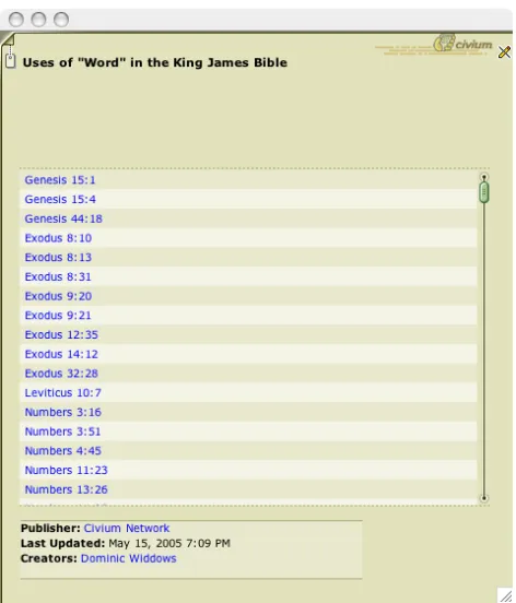 Figure 1:Section of Moby Dick in the UniversalDatabase. Attributes have been added to represent theauthor, publisher, rights statement, etc.