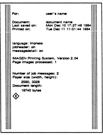 Figure 2-22. Printing header page 