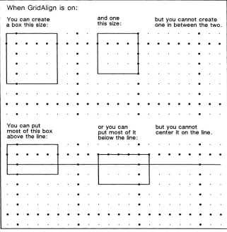 Figure 19-20. GridAlign restrictions on the size and move commands 