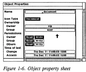 Figure 1-6. Object property sheet 