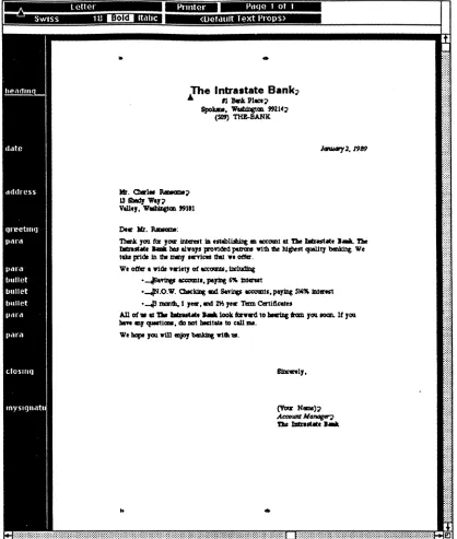 Figure 1. Completed business letter 