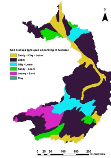 Fig. 2 Land use/cover and soil classes in the Logone catchment