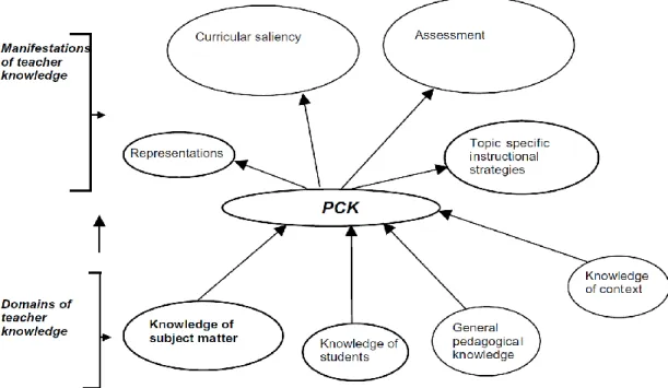 Figure 2.3: Tailored model for PCK  (Adapted from Rollnick et al., 2008, p. 1381) 