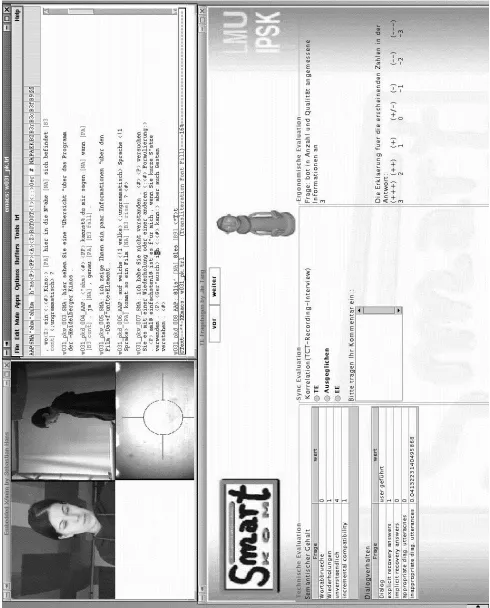 Figure 1: Graphical evaluation tool for the SmartKom evaluation
