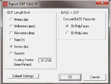 Figure 4: Export DXF dialog box 