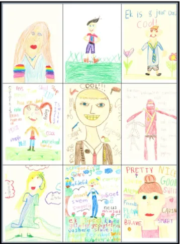 FIGURE 4.4 S ELF - PORTRAITS BY WHITE LEARNERS