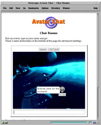 Figure 3: Sample Graphics-based Chat – Avatar Chat 