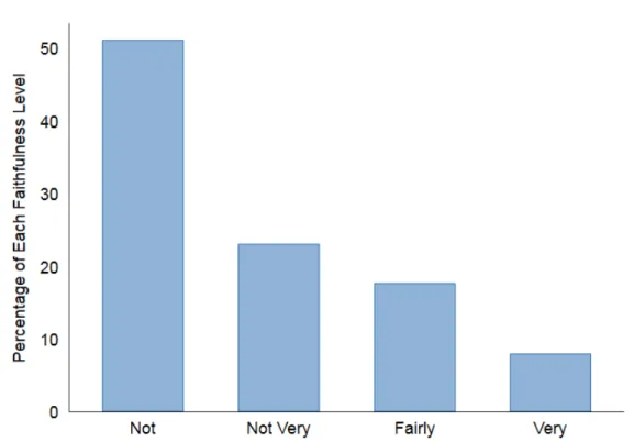 Figure 2 - Faithfulness by Religion and School Attendance 