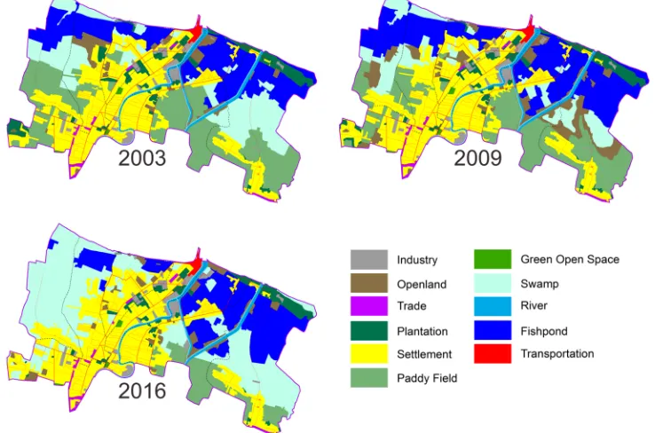 Table 4. Statistics of land use area in study area 