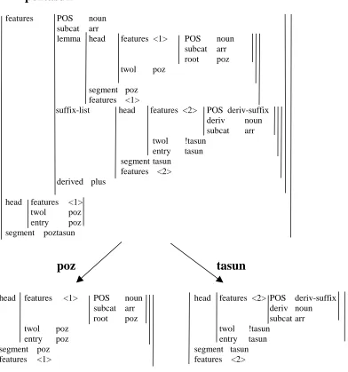 Figure 3: An example of complex morphological representation 