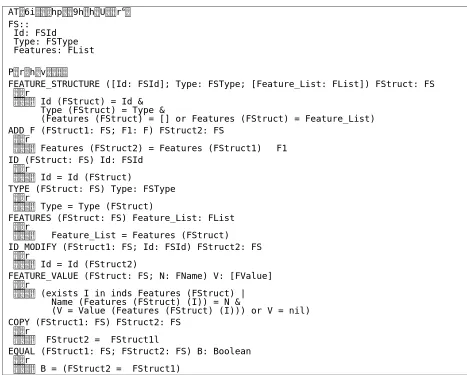 Figure 7. Formal specification of the FS Abstract Data Type. 