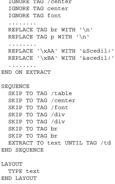 Figure 2: HTML-to-text script