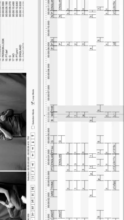 Figure 2: ELAN annotations 