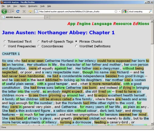 Figure 3: Example application: NP, PP, VP phrase chunks.