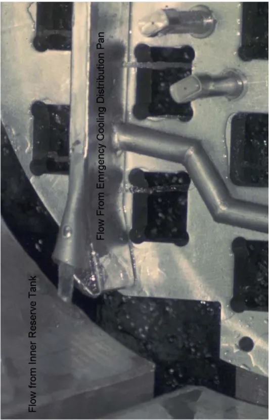 Figure 6.10:  Emergency Cooling Distribution Pan – Coolant Flow to Each Fuel Element 