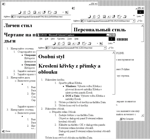 Figure 5: The output of generated text in all three languages