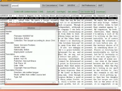 Figure 2: The TEC Corpus Browser