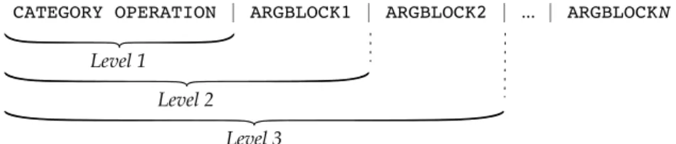Figure 2: Schematic overview of a MIST instruction. The field CATEGORY encodes the category of system calls where the field OPERATION reflects a particular system call
