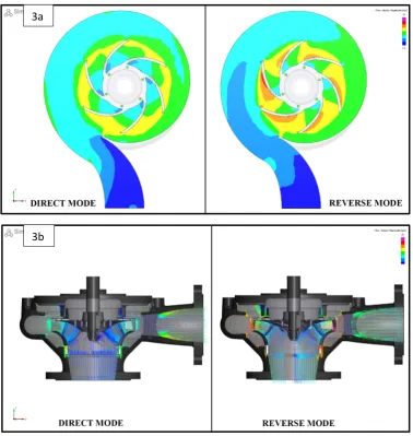 Figure 4. Pressure distribution in the fluid volume of pumps 2 and 3 